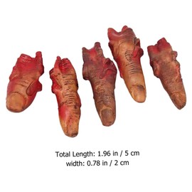 Totority Haunted House Prop 30 Pcs Bloody Hand Lunch Box Toys Decor Severed Finger Prank Fake Fingers Bloody Severed Fingers