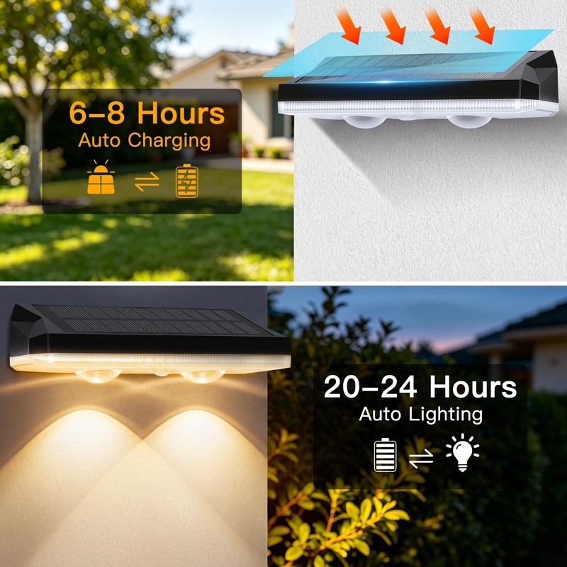 Ccinny Solar Fence Lights Outdoor 12 Pack, 11 Colors &