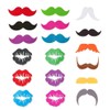 Vogast Wine Glass Markers Set of 18 Lips Beard Silicone