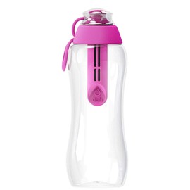 DAFI Water Bottle with Filter 0.3 L, Flamingo - Water Bottle with Water Filter, BPA-Free, Sports Bottle with Filtered Water for Travel - Filter Bottle Outdoor + Activated Carbon Filter