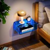Acrylic Floating Nightstand, Bedside Table, Nightstand Shelf Wall Mounted Bedside