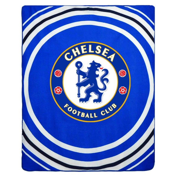 Chelsea Official FC Fleece Blanket Throw (100% Polyester & 120cm