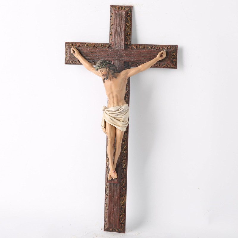 BC Catholic Crucifix Wall Cross, Jesus Christ Cross, Religious Devout