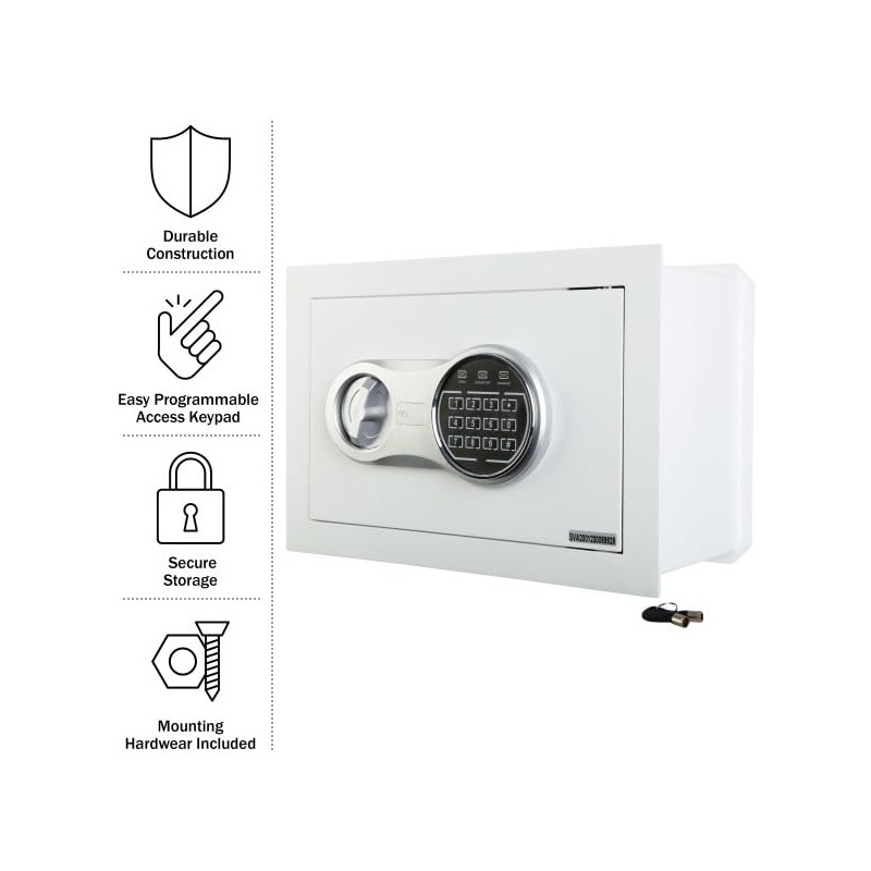 Wall Safe - Digital Safety Box with Passcode for Quick
