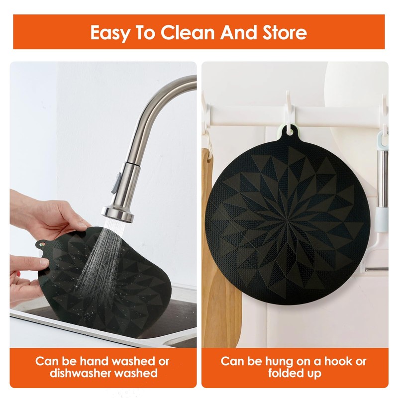 FwQoFvk 4 Pcs Thermochromic Induction Cooktop Protector, Induction Cooktop Protective