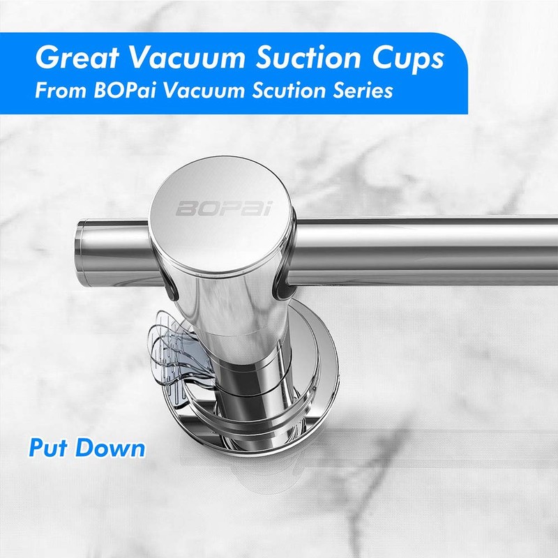 BOPai 24 inch Suction Cup Towel Bar – No Drill,