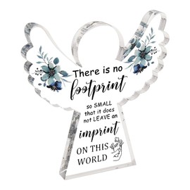 Memorial Gifts for Loss of Son Daughter Sympathy Angel Plaques for Loss of Loved One Miscarriage Gift Home Décor for Bedroom Bereavement Gifts Decorative Signage Acrylic Angel Ornament