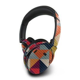 MightySkins Carbon Fiber Skin Compatible with Bose QuietComfort 45 Headphones Bright and Happy | Protective, Durable Textured Carbon Fiber Finish | Easy to Apply