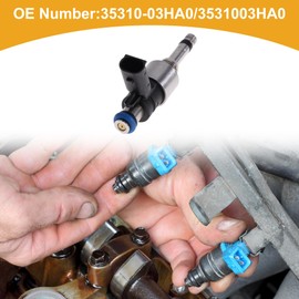 X AUTOHAUX 1 Pcs No.35310-03HA0/3531003HA0 Fuel Injector for Hyundai Elantra Hybrid 1.6L L4 2021-2025 Car Engine Flow Match Fuel Nozzle