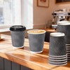 100 Pack 8 oz Paper Coffee Cups with Lids Disposable