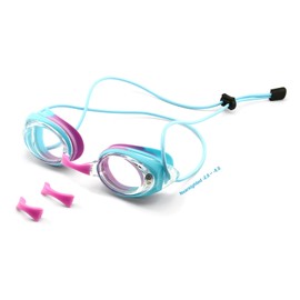 [Soarea] Myopia Swimming Goggles for Kids/Adults, Prescription Swim Goggles, Anti-Fog, UV Protection, Adjustable Swim Goggles, Myopia, Girls, Boys, Leak Proof, Unisex, -2.0 to -5.0 (Blue, -2.0)