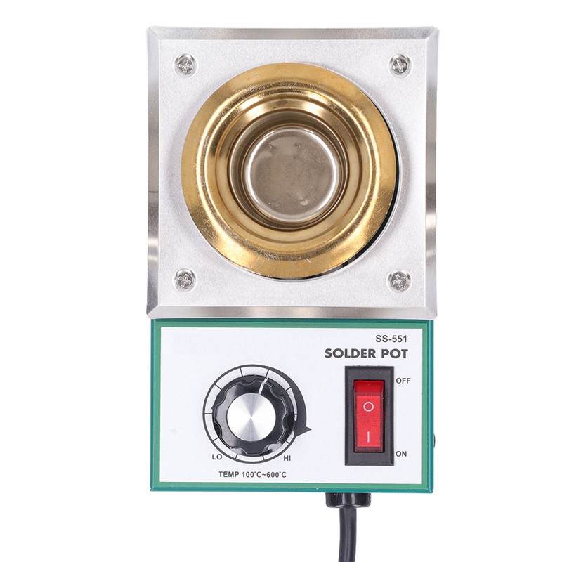 150W Round Solder Pot Stainless Steel Ti Plating Electronic Soldering