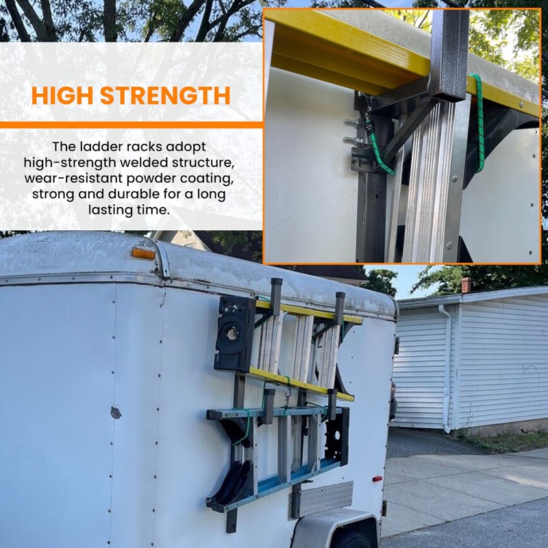 Kojem Adjustable Side Mount Ladder Rack Universal Steel Compatible with