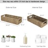 StorageWorks Seagrass Baskets with Built-in Handles, Bathroom Decor Box for