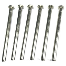 ZDingTech 6pcs Door Hinge Pins for Doors 4 Inches Door Hinge Pin,Door Pins,Door Hinge Screws,Bronze Door Pins for Interior Door Hinges Replacement.Door Closing Hinge pins.Silver