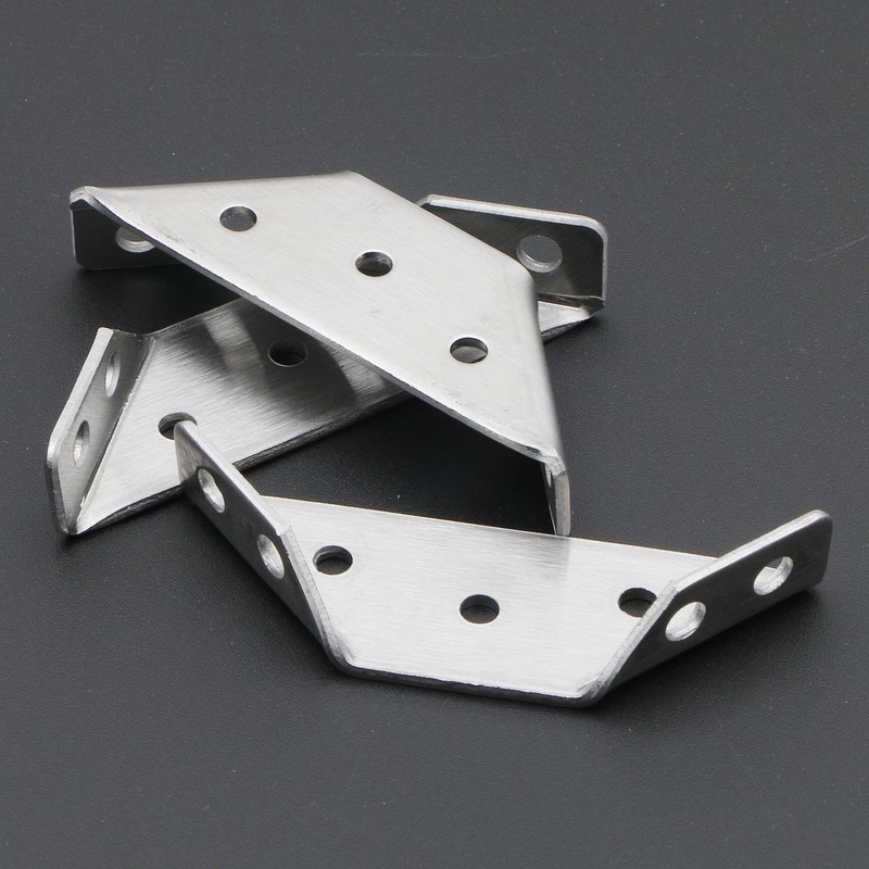 Pxyelec Silver Corner Protectors Stainless Steel Bracket Cupboard Corner Three