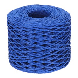 PATIKIL Twisted Raffia Paper Rope 600 Feet, Raffia Ribbon Twine String for Crochet Crafts Weaving Box Box Packing Wrapping Knitting, Navy