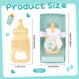 24Pack Poppin Bottle Openers for Baby Shower Favors Boy Baby Shower Return Gifts Decorations and Blue Souvenirs