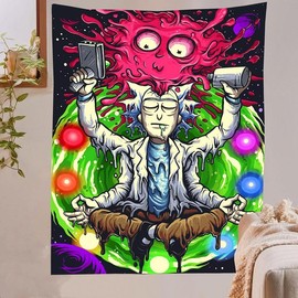 Anime Tapestry Cool Tapestry Hippie Tapestry Bedroom Aesthetic Wall Hanging Living Room Colorful Tapestries Decor-59.1× 51.2 in - Color: style-2, Size: 80x60in