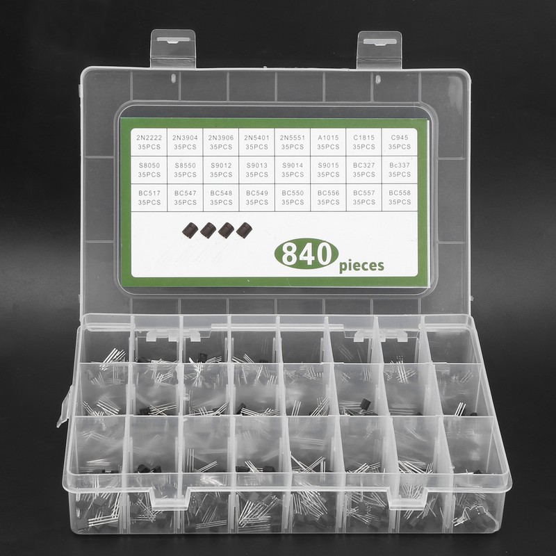 840Pcs Power Transistor Kit Triode Assortment Set Industrial Control Components