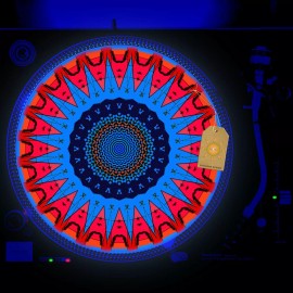 For Technics, For Audio-Technica, For Denon, For Numark, For Pioneer, For Stanton, For Reloop Aztec God Turntable Slipmat GLOW BLACKLIGHT 12 inch for DJ Vinyl LP