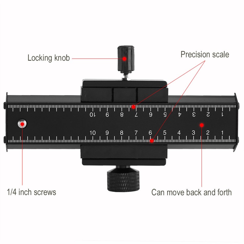 Macro Long Focusing Close up Quick Rlease Plate Slide Rail