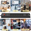 7 Outlet Metal Long Power Strip with Overload Protection 6ft