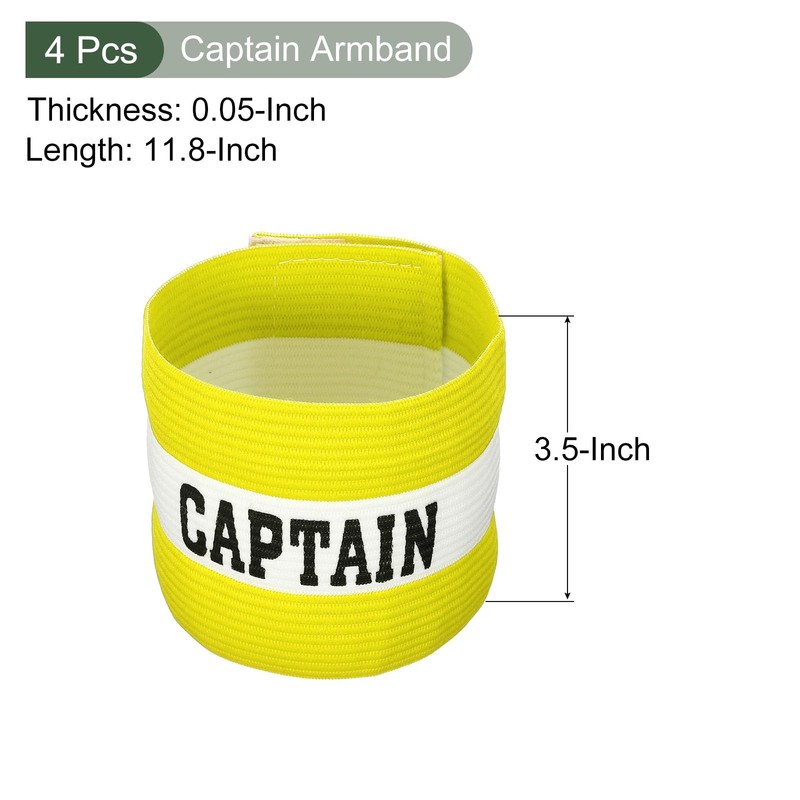 YOKIVE 4 Pcs Captain Armband, Nylon Protective Arm Badge, Adjustable