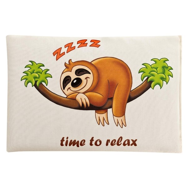 Organic Rapeseed Cushion Heat Cushion Sloth Motif – 20 x 30 cm – Grain Cushion Back, Neck, Feet, Gift Idea – from Germany – Rapeseed Seed Cushion from Organic Cultivation