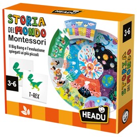 Headu History of the World Montessori The Big Bang and Development Explains Little It27910 Educational Game for Children from 3 to 6 Years Made in Italy