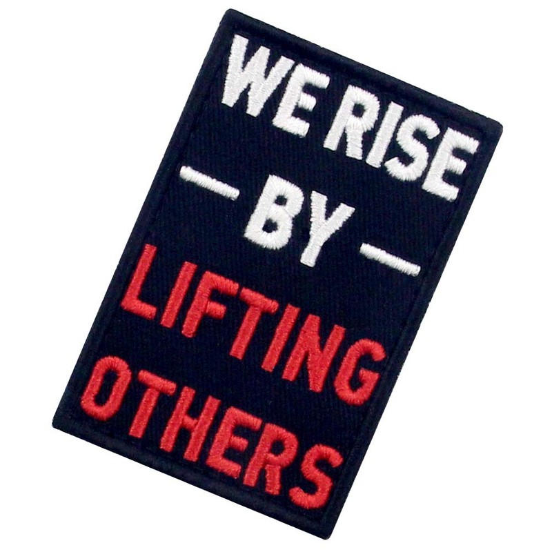 Raised embroidered Velcro patch by lifting others