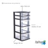 Cajonera De Plástico Italhome Fox 5 Organizador Multiusos