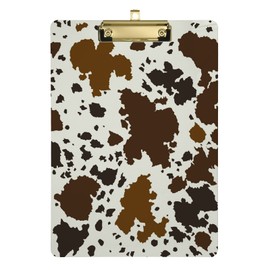 xigua Cow Print Clipboard Decorative Clipboard A4 Standard Size Clipboards with Metal Clip for School Office Men Women and Students