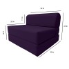 Amfuton Purple Sleeper Chair Folding Foam Beds, Lounger Studio Bed