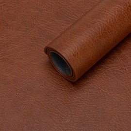 Placemats Set of 4, Faux Leather Place Mats Heat Stain Scratch Resistant Non-Slip Wipeable Waterproof Washable Outdoor/Indoor Table Mats for Kitchen Dining Table Decor, 17’’×12’’, Reddish Brown