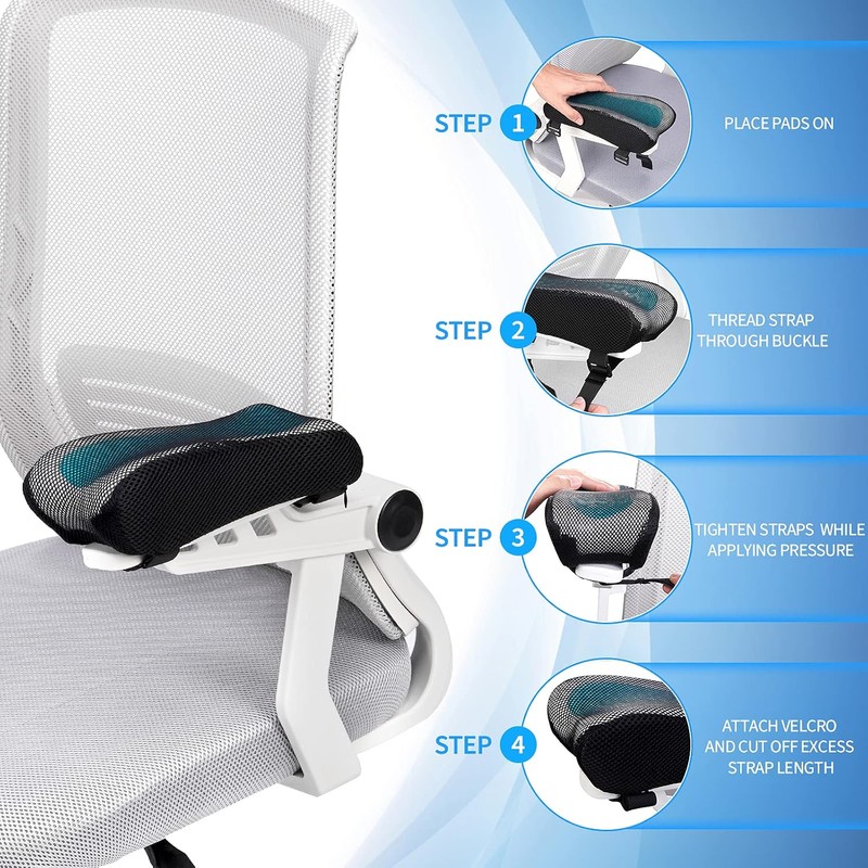 BEAUTRIP - Reposabrazos acolchado para silla de oficina (2 unidades)