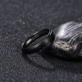 083BASE Tungsten Carbide Ring - Silver and Black, 6mm/8mm Width, Brushed Design, Unisex Engagement Ring or Partner Ring