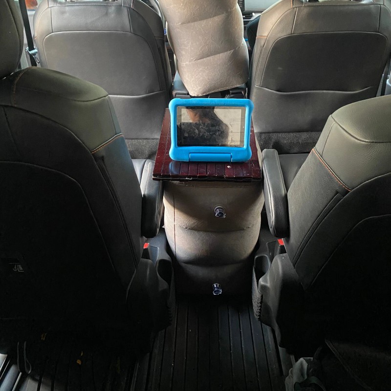 OPT7 NEW GRAY Inflatble ottoman seat footrest conversion w air