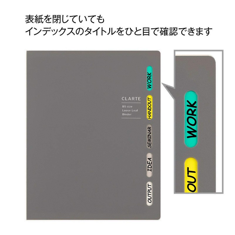 Maruman F311-11 Loose Leaf Binder B5 Clarte 26 Hole Gray