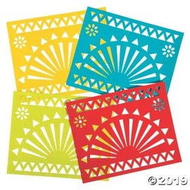 FIESTA PAPER PLACEMAT W/CUTOUTS - Party Supplies - 25 Pieces