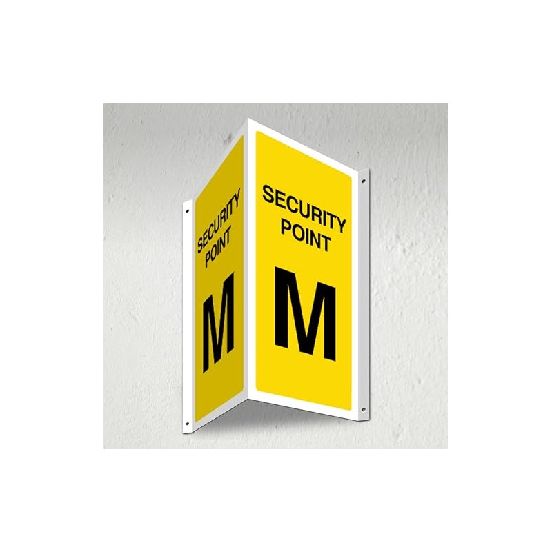 V Safety Security Point M - 3D Corridor Sign 340