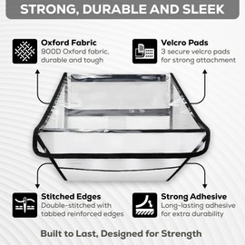 Mail Slot Catcher, Post Letter Box Cage Ideal for UPVC, Glass, Wood and Metal Doors. Strong Adhesive Letters, Small Packages, Magazines. No Screws or Tools Required (Clear Transparent)