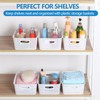 Nicesh 6-Pack Small Storage Baskets, Woven Plastic Basket, White
