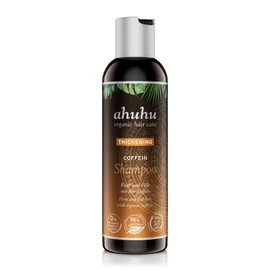 ahuhu Thickening Caffeine Shampoo, Organic Caffeine Shampoo for Thicker and Strong Hair, Invigorates the Scalp and Activates the Hair Roots, Bottle Made of 100% Recycled Plastic, Vegan, 200 ml