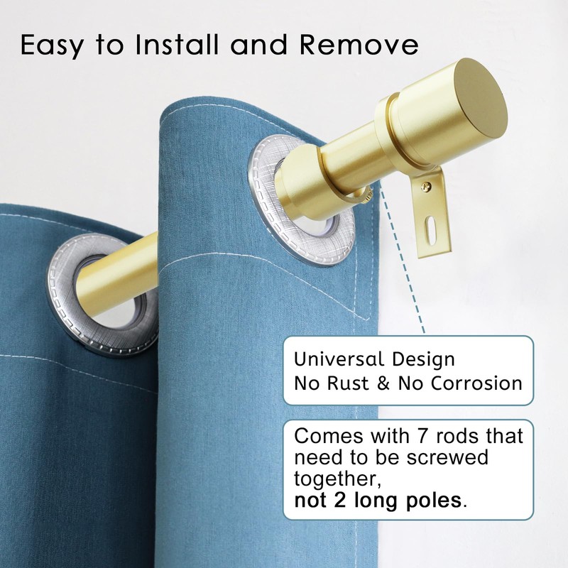 Byondeth Curtain Rods for Windows 16 to 120 Inches Adjustable
