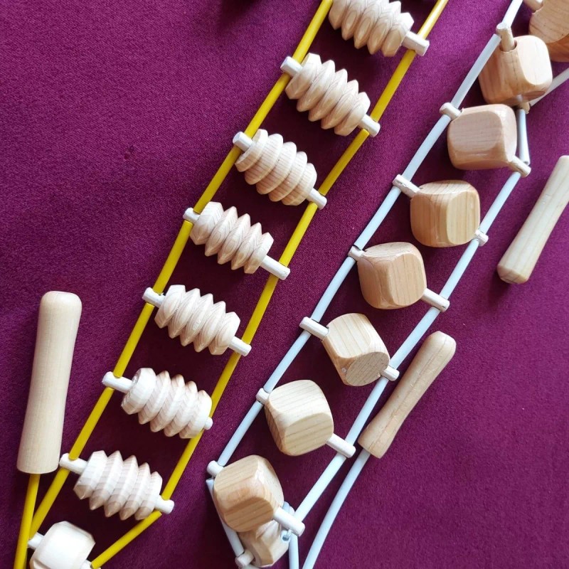 Erilio Artesanal Kit 2 Cinturones Masaje Maderoterapia Automasaje De Erilio