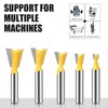 MACHSWON 5 PCS Straight Cut Router Bit Set Milling Cutter