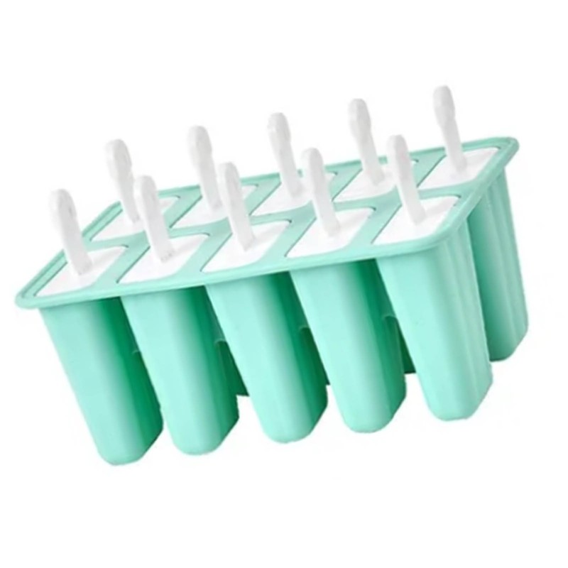 Ice Cream Mould 10 Grids Food Grade Silicone Non Stick