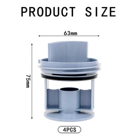 Alrens 4 Pieces Replacement Lint Filter for Bosch Washing Machine Series 8, Filter Sieve Replacement for 647920 605010 Bosch Lint Filter & Siemens, Washing Machine Accessories