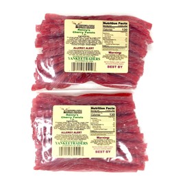 YANKEETRADERS Red Cherry Licorice Twists, 4, 1 lb bags (4 lbs) ~ Made In USA ~ FREE SHIPPING